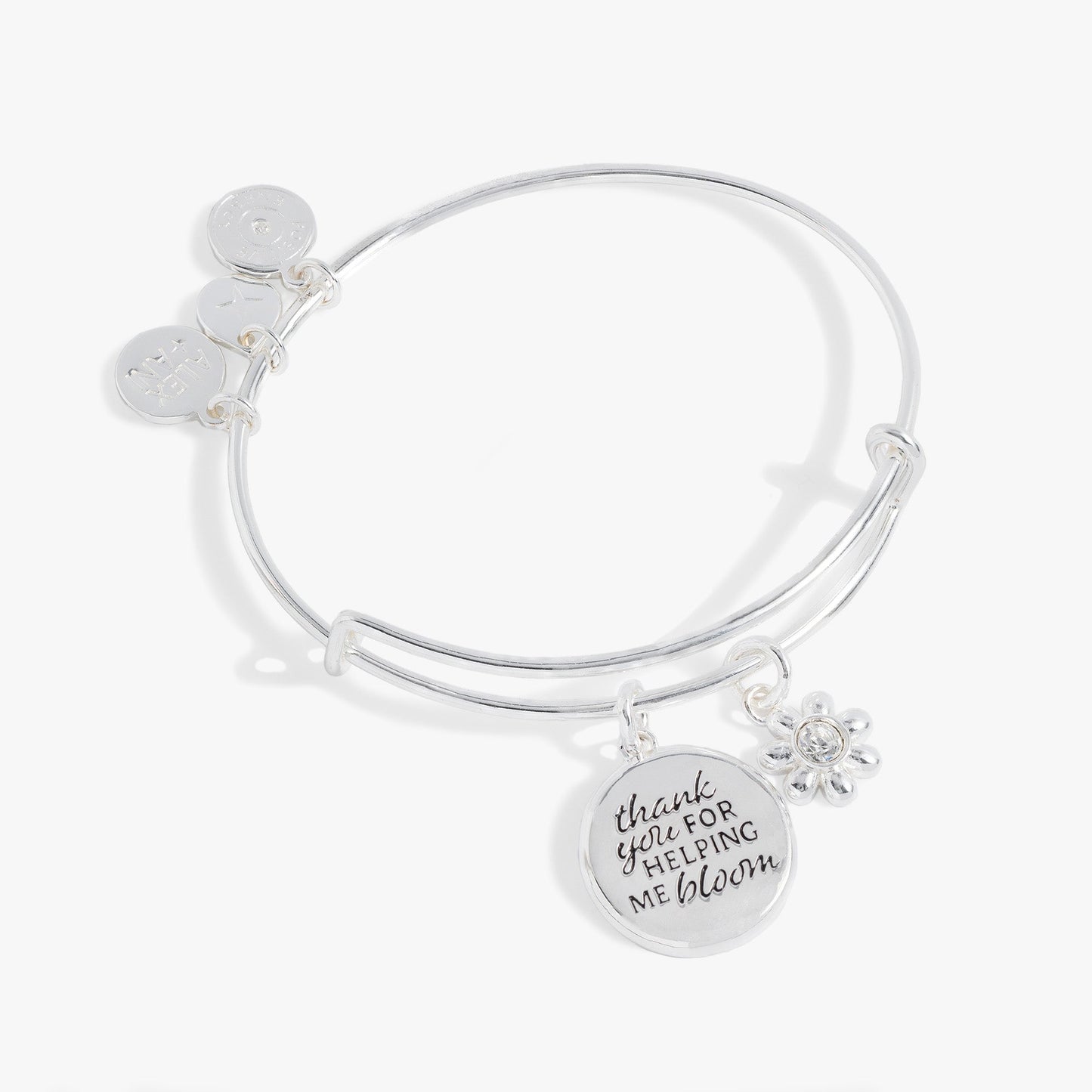 Thank You For Helping Me Bloom' Charm Bangle
    
    
    
       Silver
