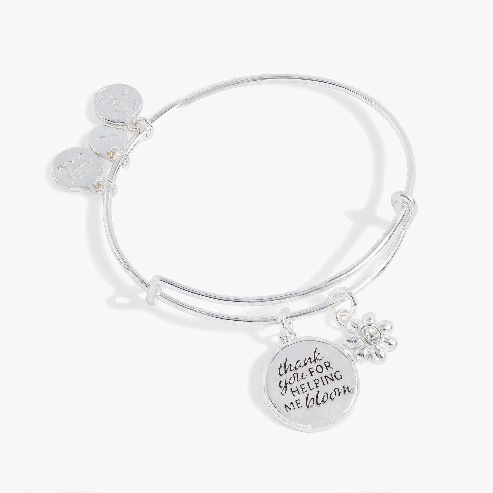 Thank You For Helping Me Bloom' Charm Bangle
    
    
    
       Silver