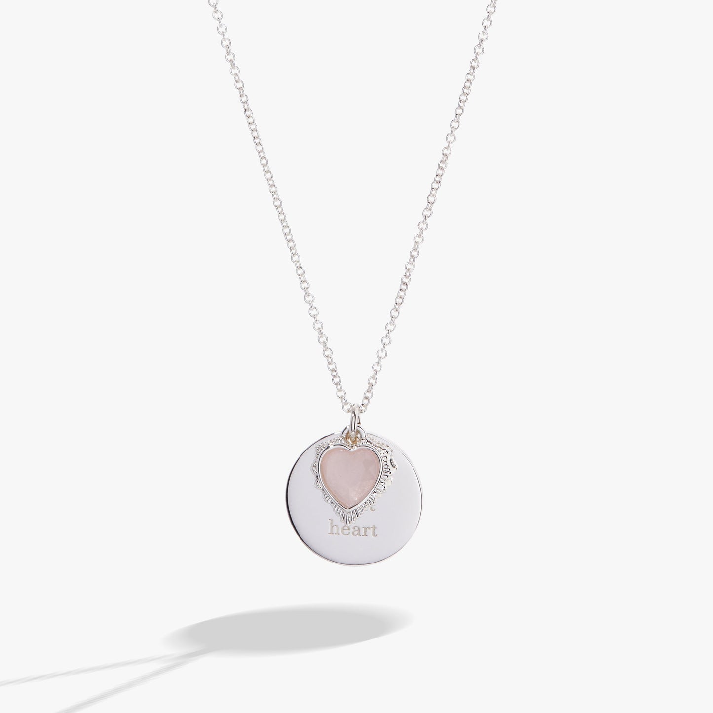 “Wild at Heart” Duo Charm Pendant Necklace Silver