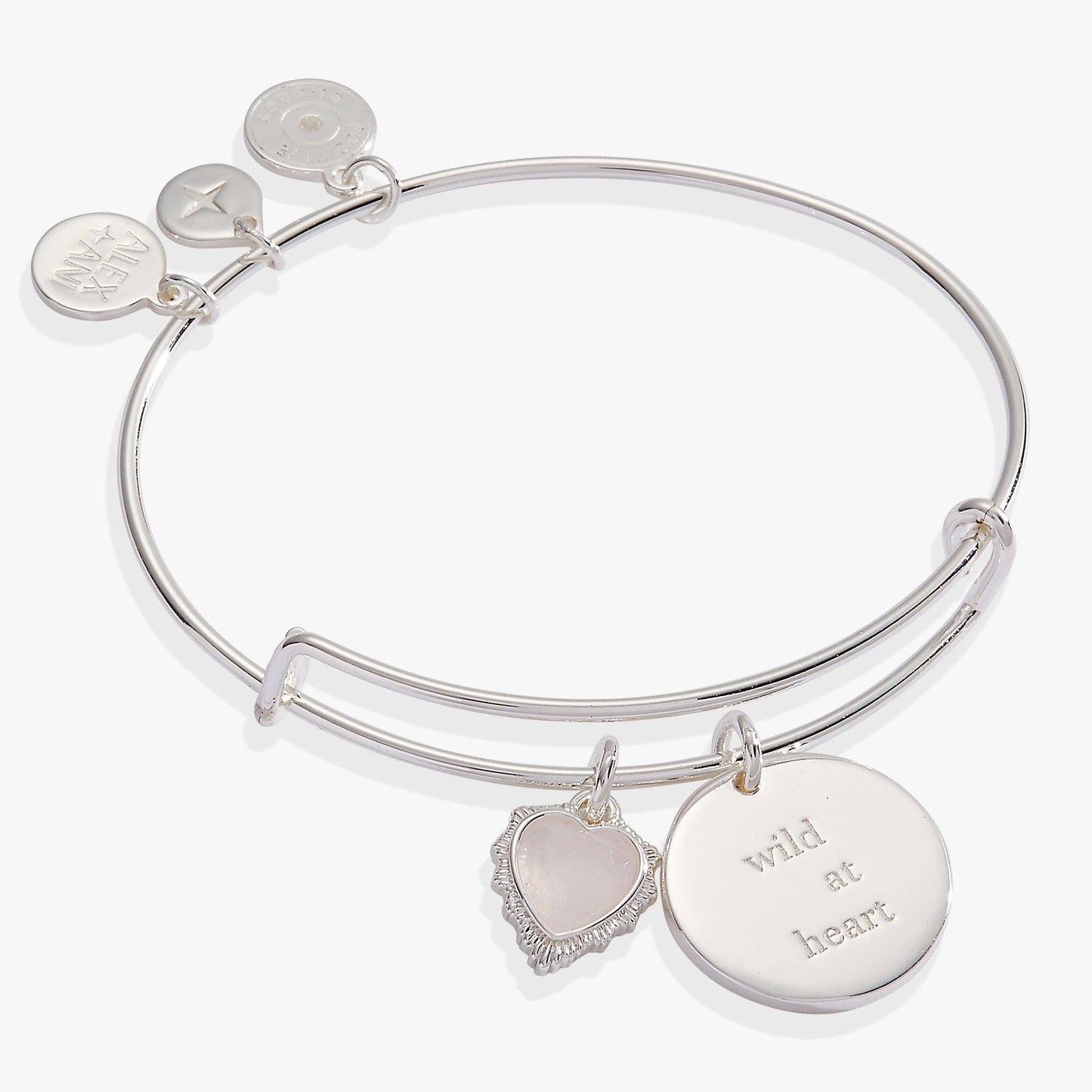 “Wild at Heart” Duo Charm Bangle Silver