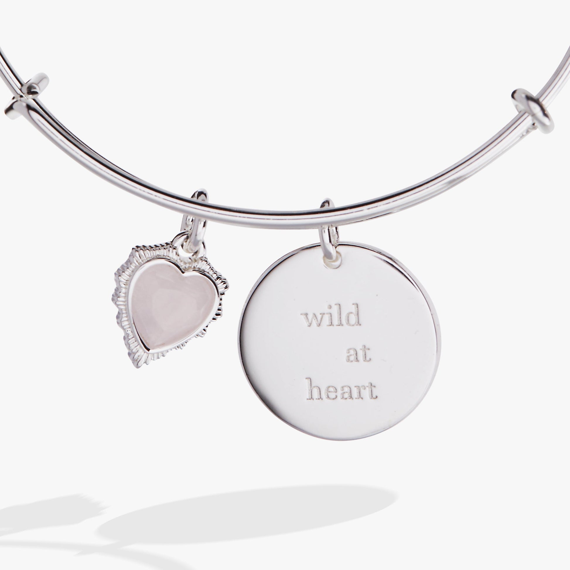 “Wild at Heart” Duo Charm Bangle Silver