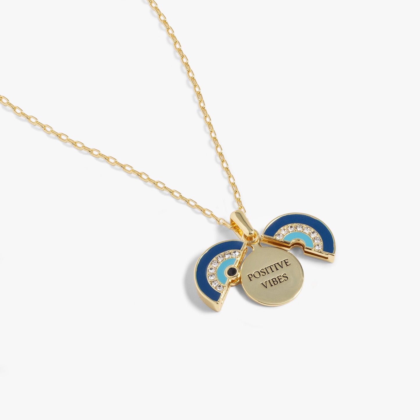 Evil Eye Mantra Necklace Gold