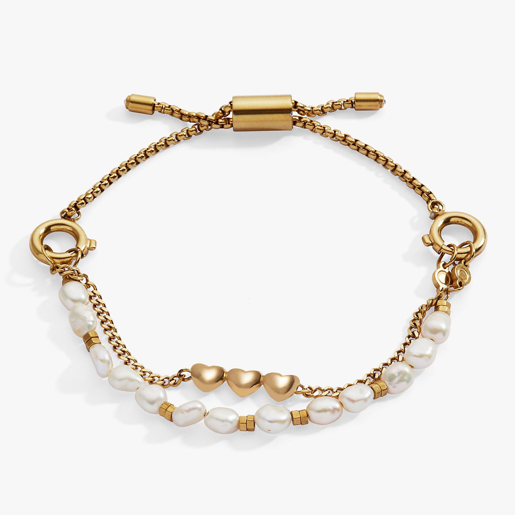 “Home is where the heart is” Stranded Bracelet Stainless Steel Gold