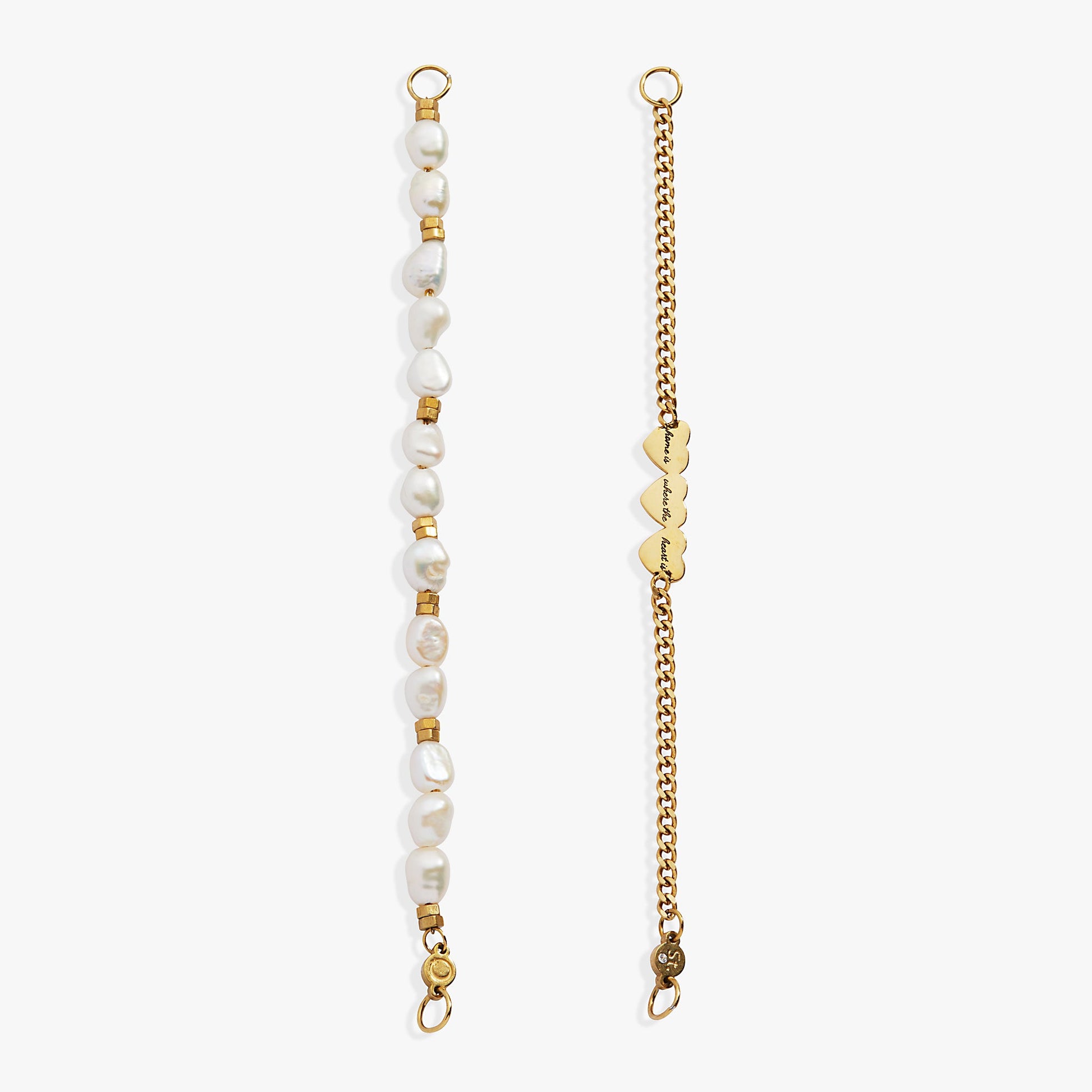 “Home is where the heart is” Stranded Bracelet Stainless Steel Gold