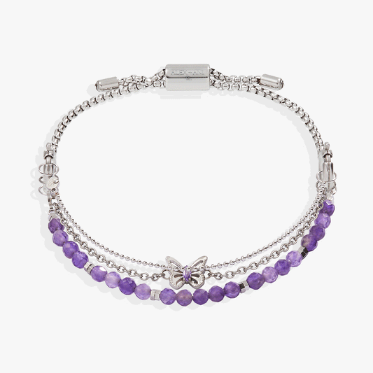 Stranded Butterfly Bracelet Set Stainless Steel Silver