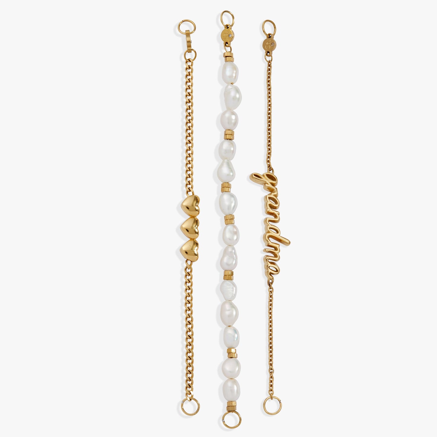 “Home is where the heart is” Grandma Stranded Bracelet Stainless Steel Gold