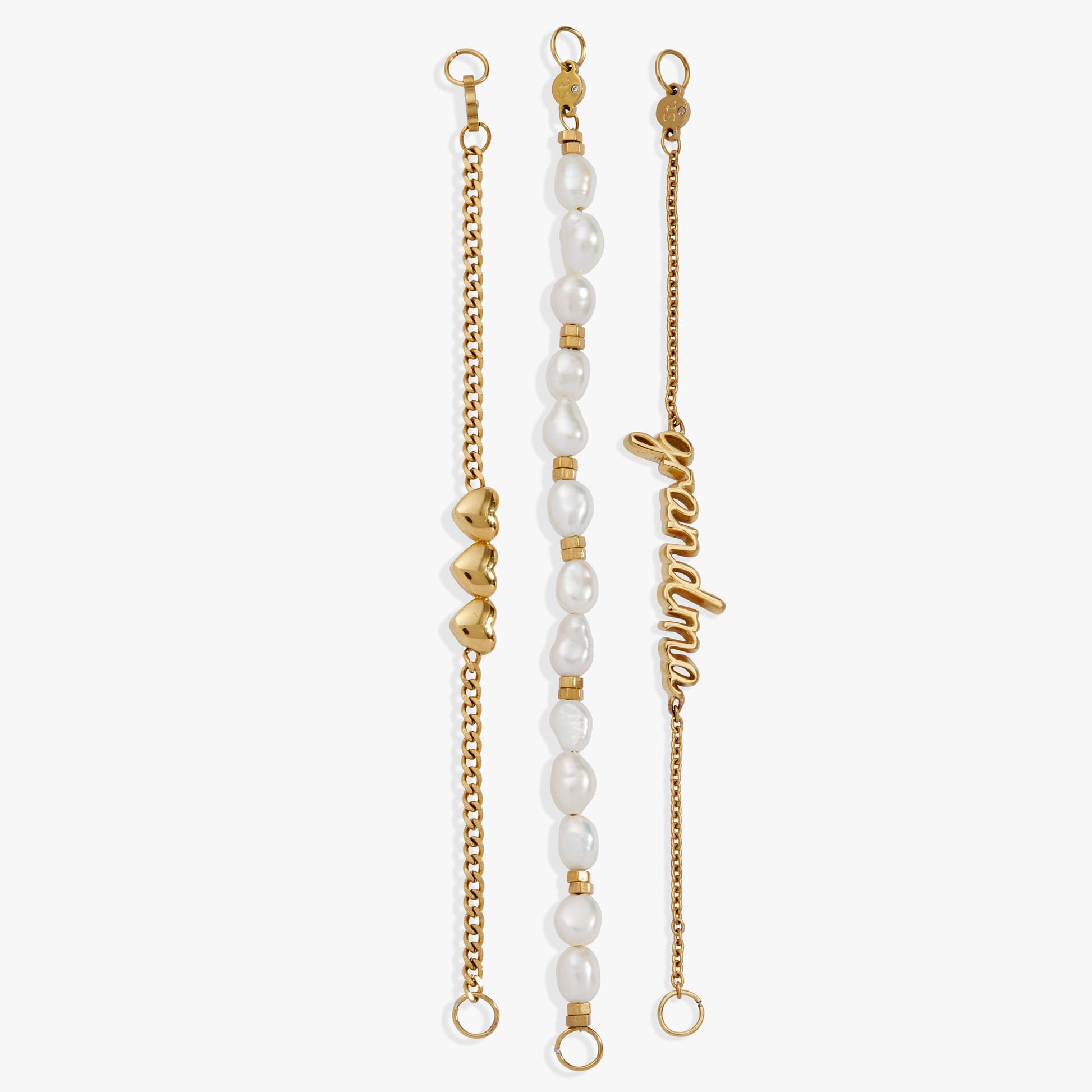 “Home is where the heart is” Grandma Stranded Bracelet Stainless Steel Gold