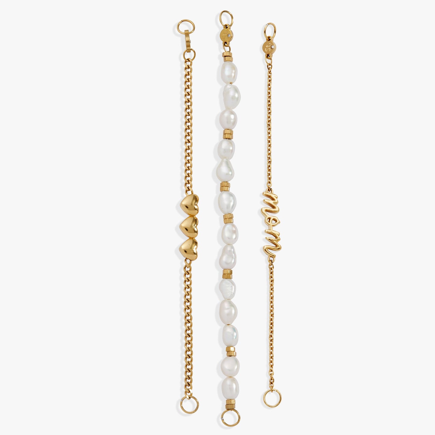 “Home is where the heart is” Mom Stranded Bracelet Stainless Steel Gold