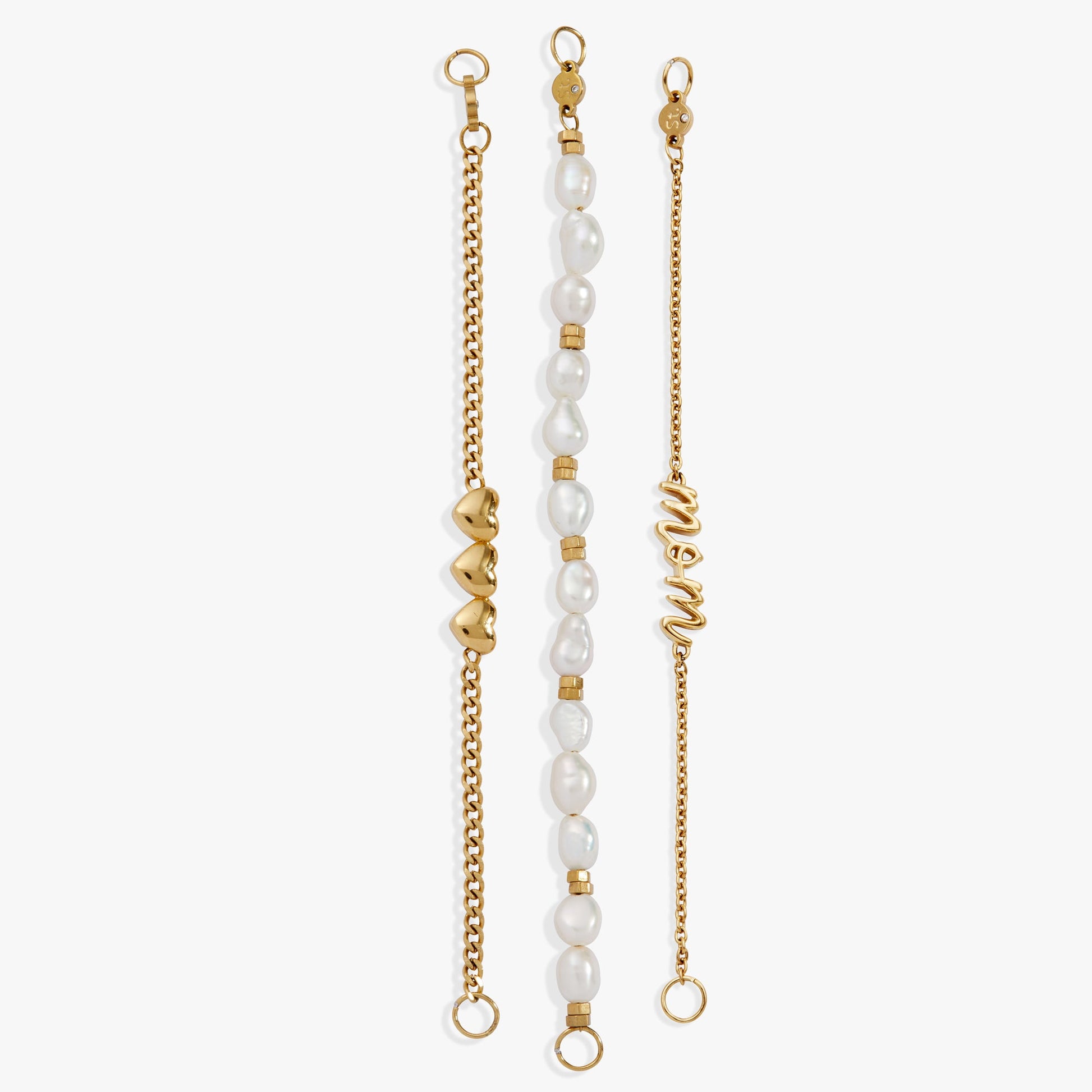 “Home is where the heart is” Mom Stranded Bracelet Stainless Steel Gold