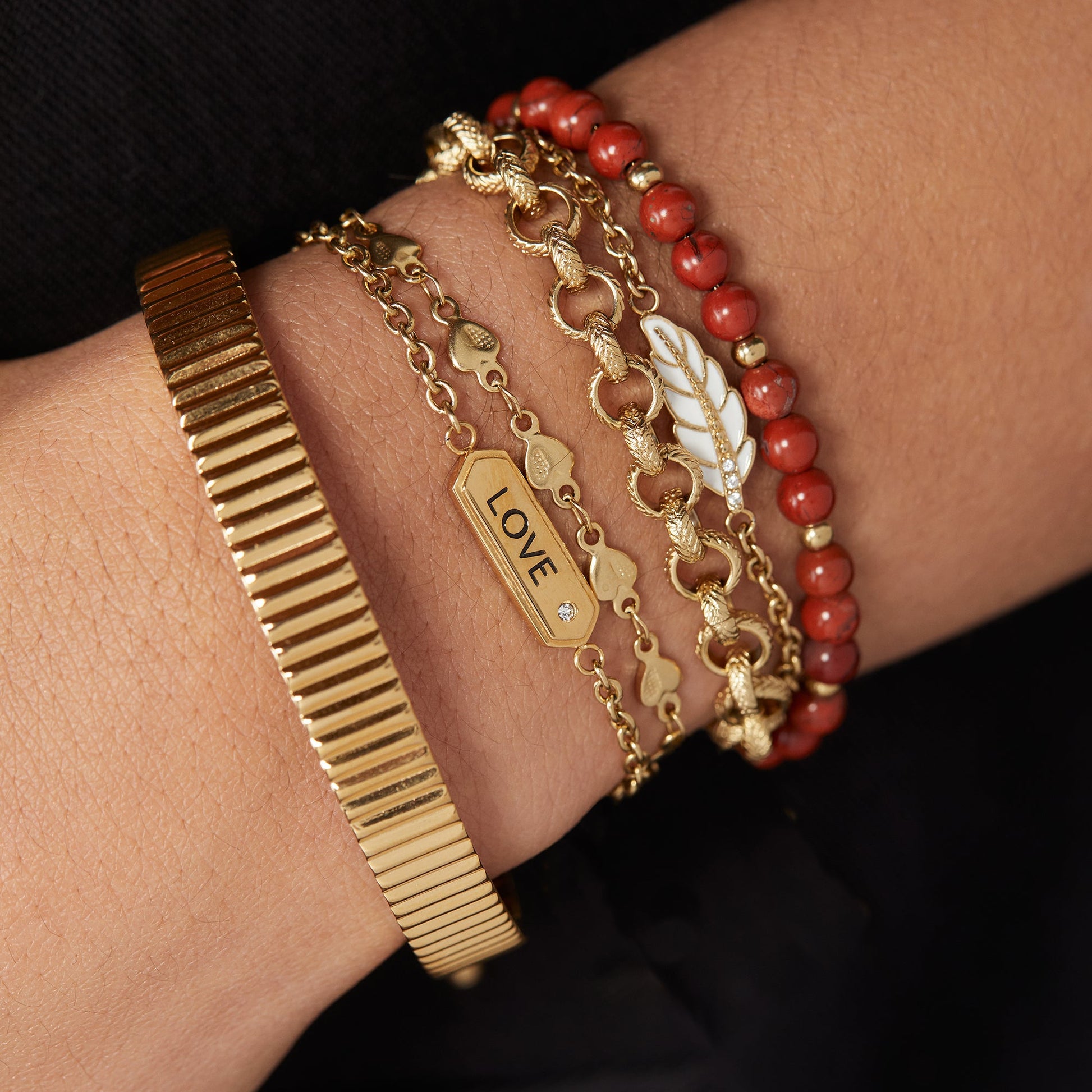 Love Stranded™ Bracelet Set Stainless Steel Gold