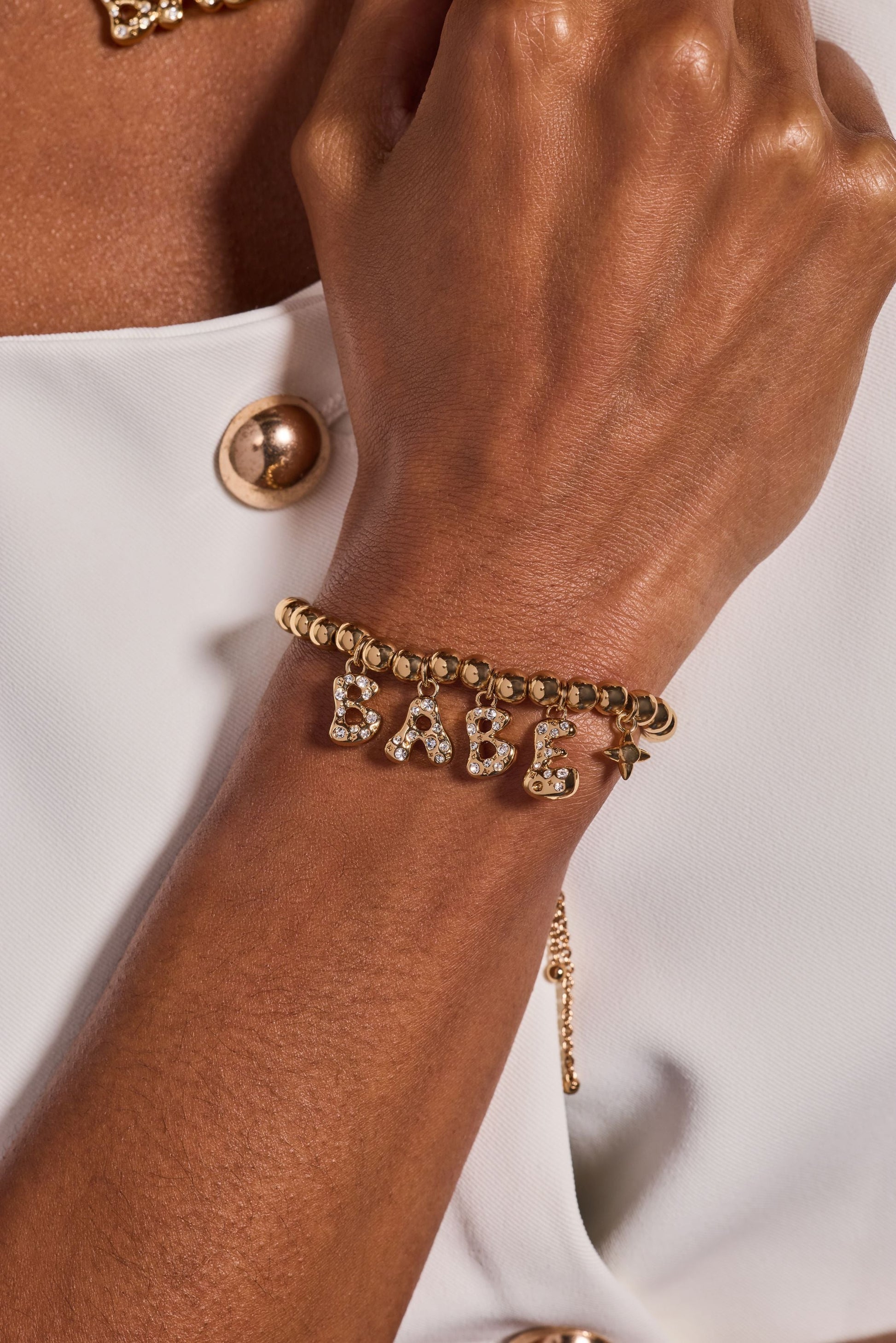 BABE Bubble Bolo Bracelet Gold
