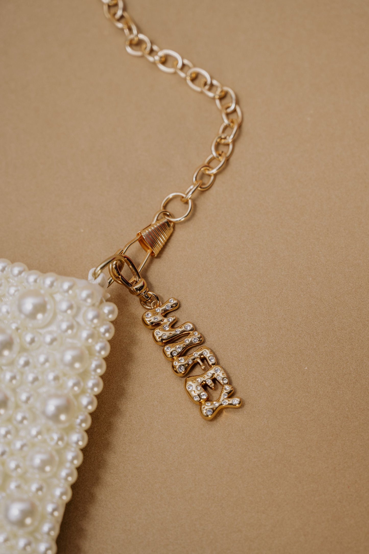 WIFEY Bubble Fob Clip Charm Gold