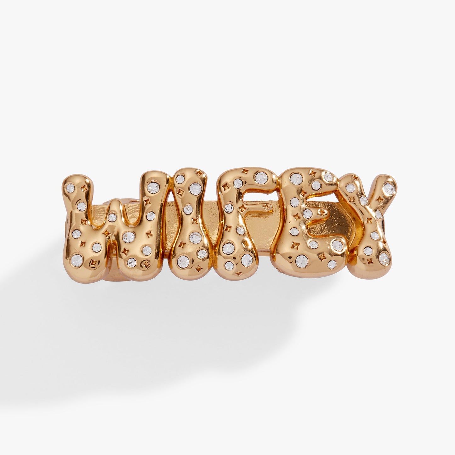 WIFEY Bubble Barrette Gold