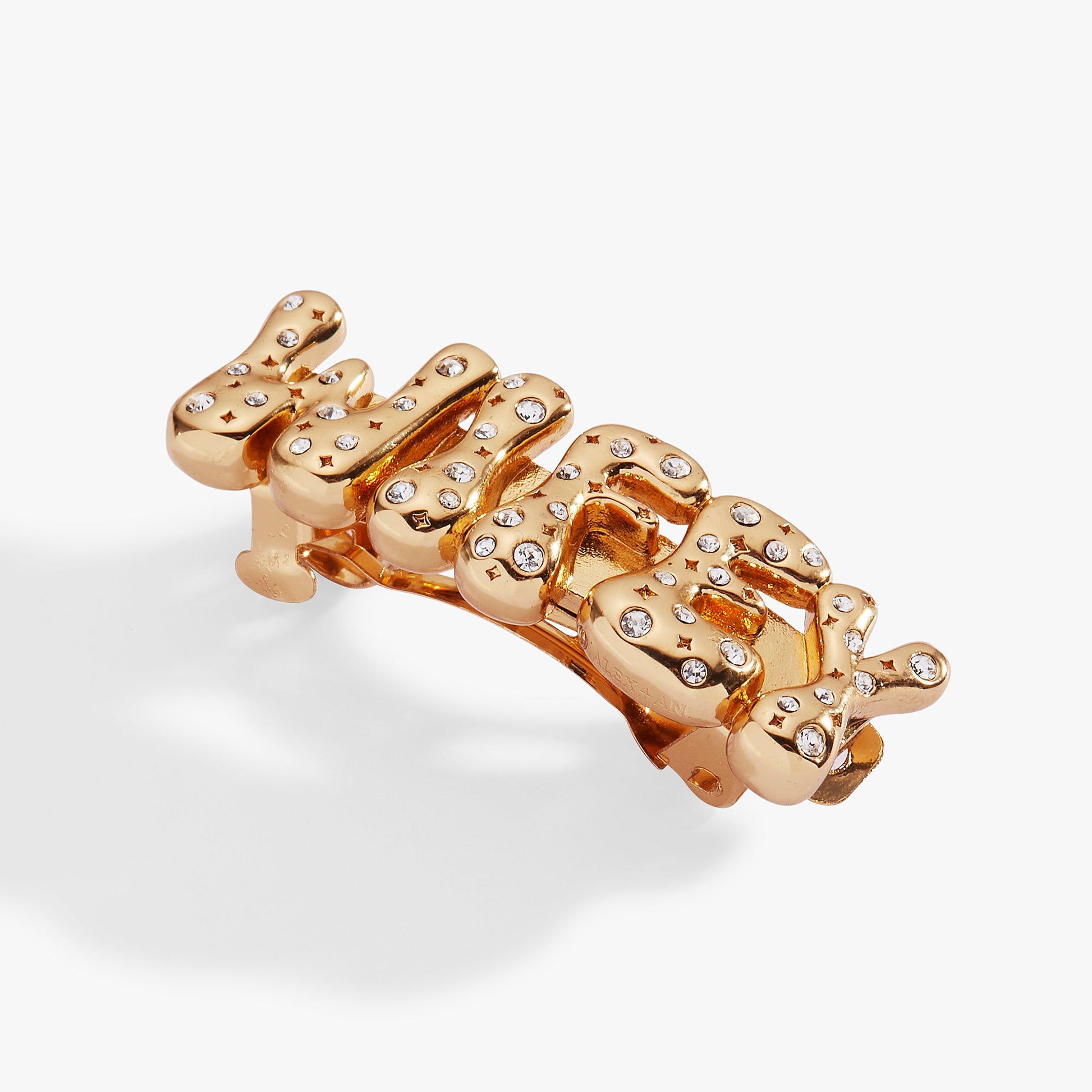 WIFEY Bubble Barrette Gold