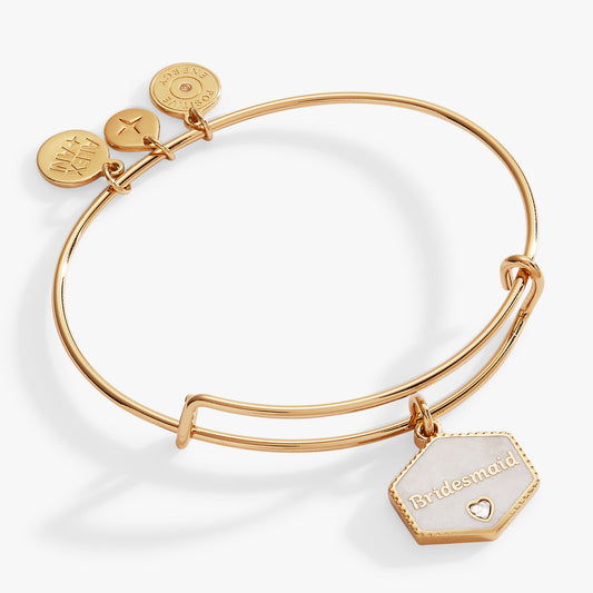 Bridesmaid Wedding Bangle Bracelet – Perfect Bridal Party Gift Gold