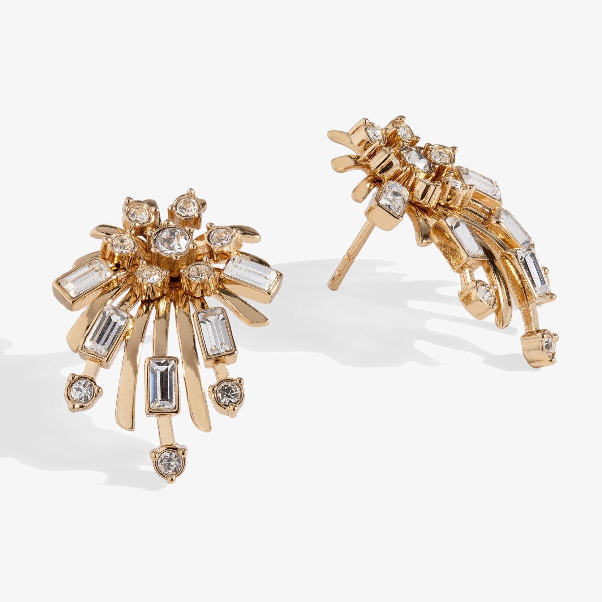 Festive Sparkle Stud Earrings Gold