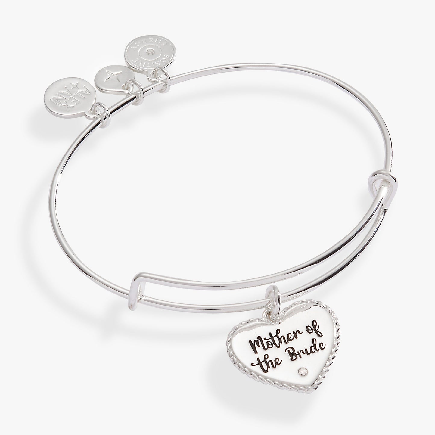 Mother of the Bride Heart Bangle – Keepsake Wedding Gift for Mom Gold