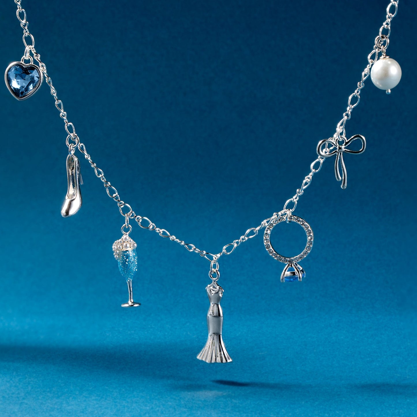 Bridal Multi-Charm Necklace Gold