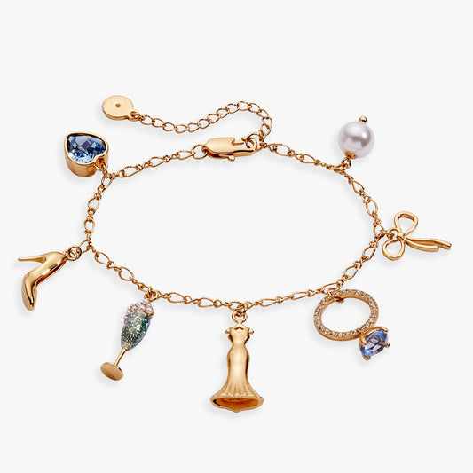 Bridal Multi-Charm Bracelet Gold