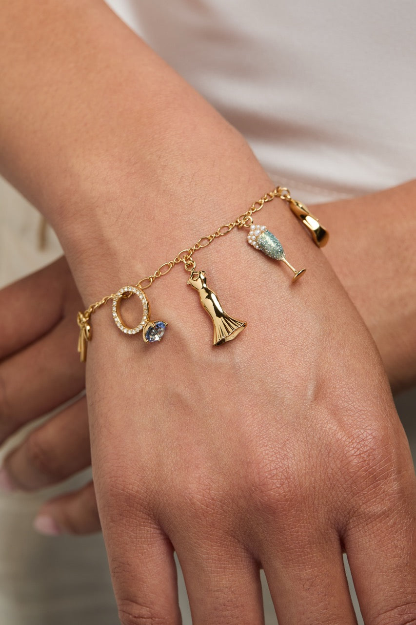 Bridal Multi-Charm Bracelet Gold