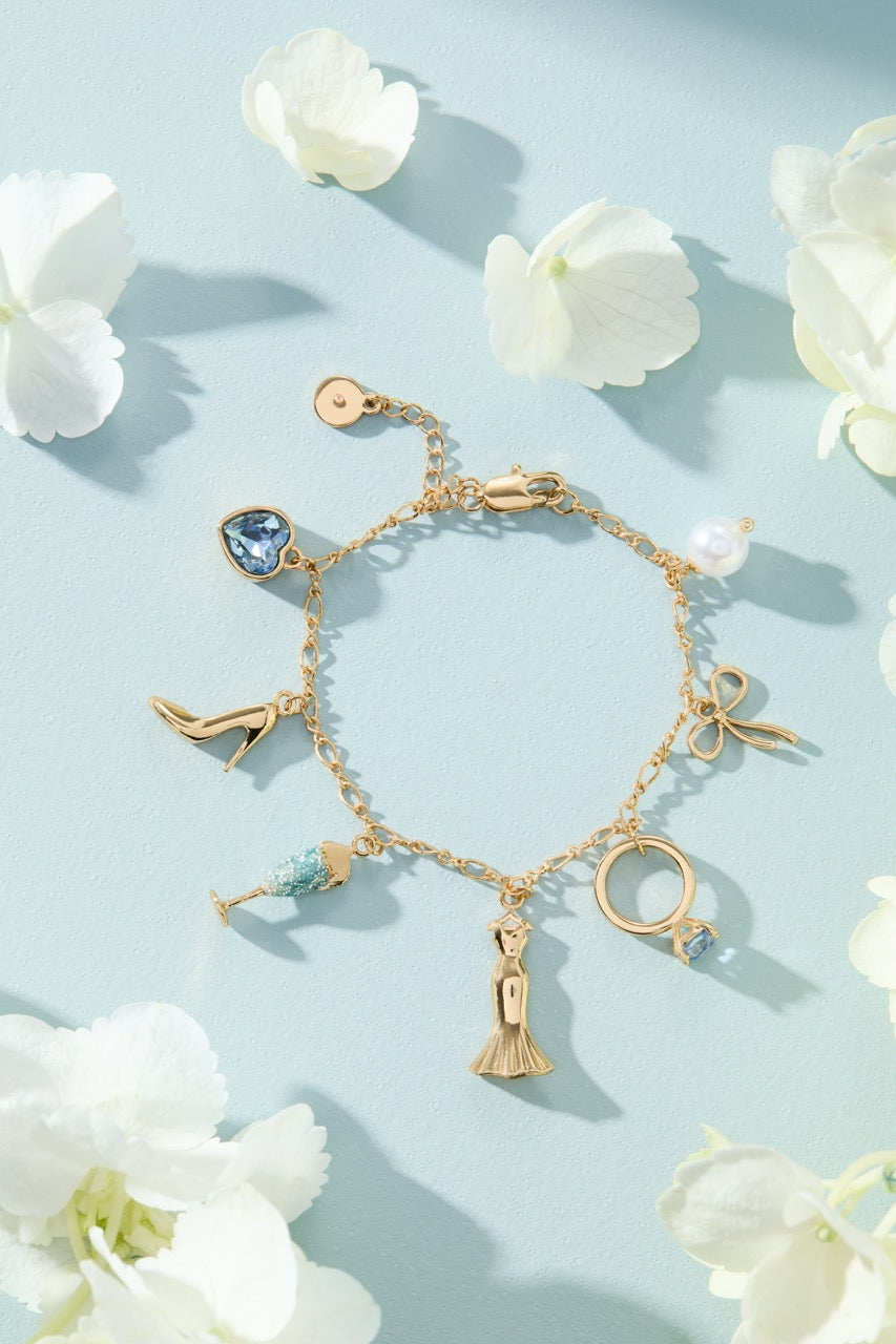 Bridal Multi-Charm Bracelet Gold