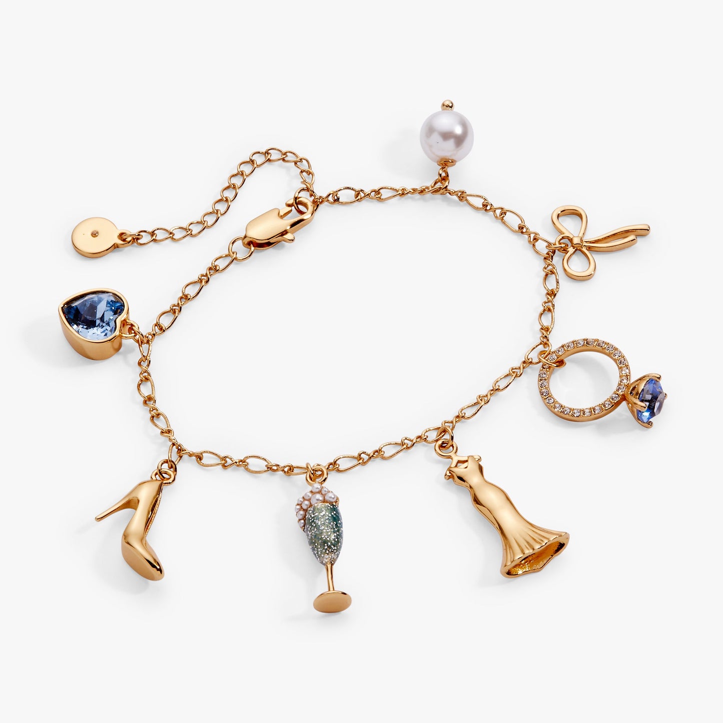 Bridal Multi-Charm Bracelet Gold