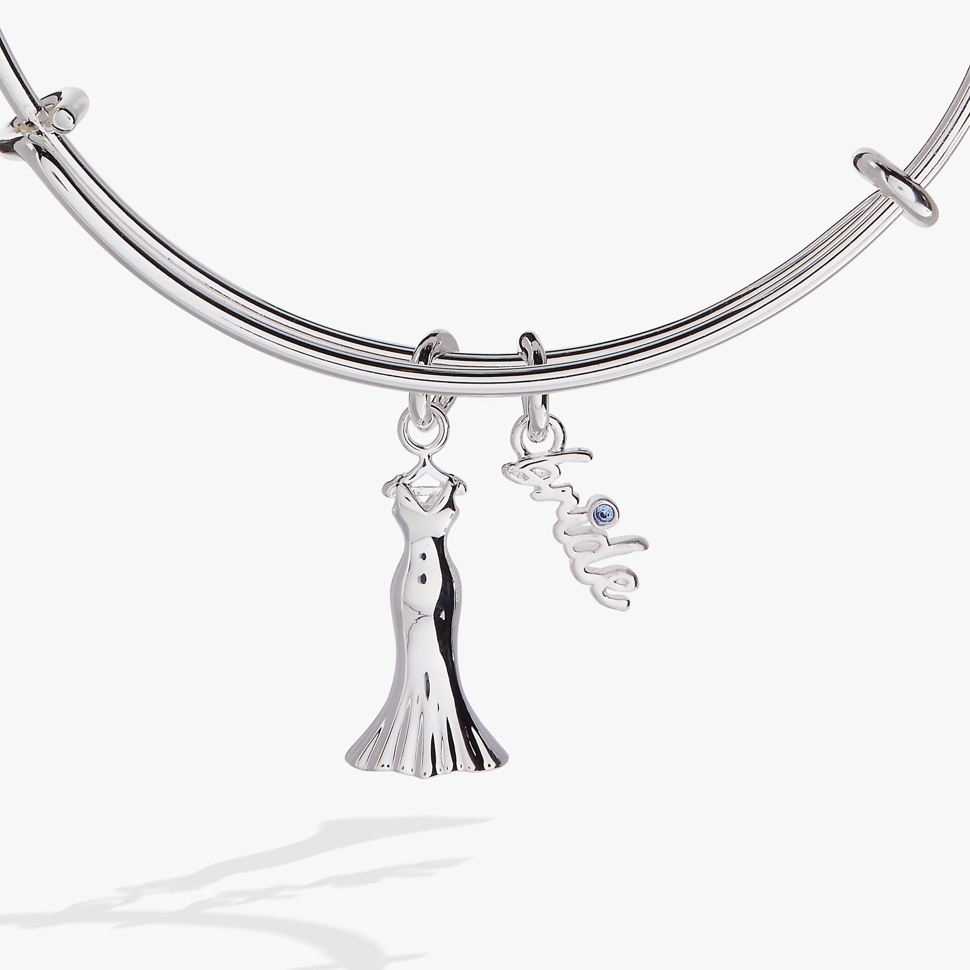 Bridal Gown Duo Charm Bangle Gold