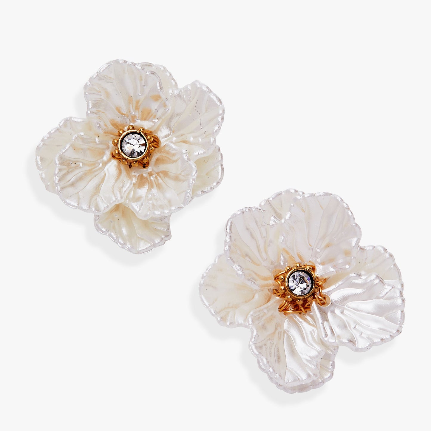 New York Botanical Garden Poppy Statement Earrings Gold