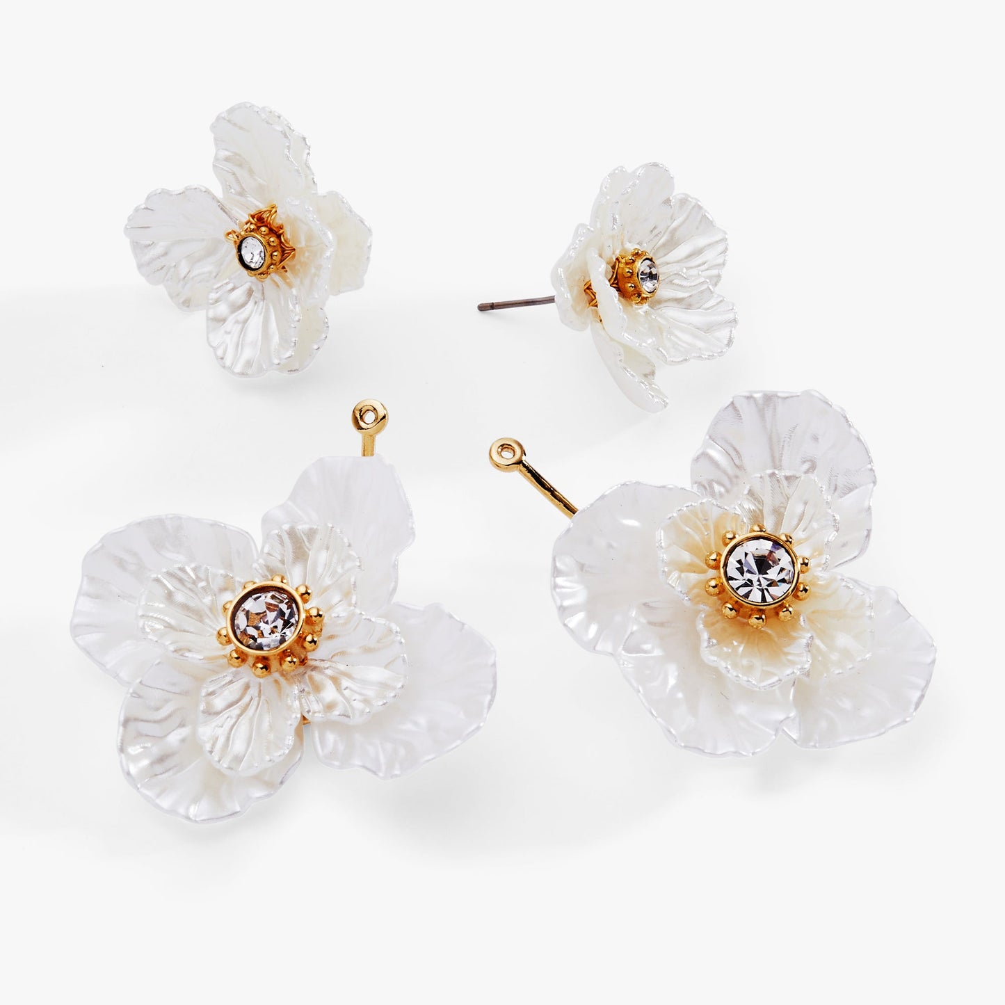 New York Botanical Garden Poppy Statement Earrings Gold