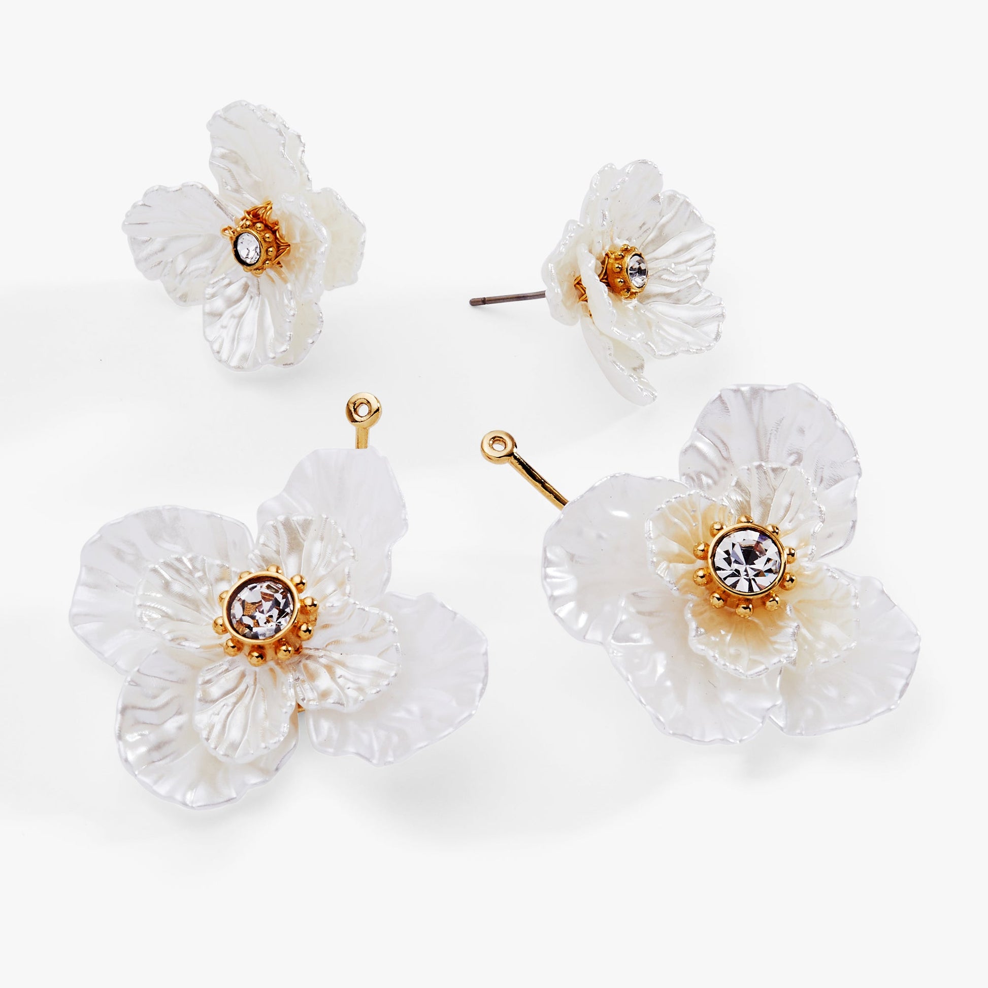 New York Botanical Garden Poppy Statement Earrings Gold