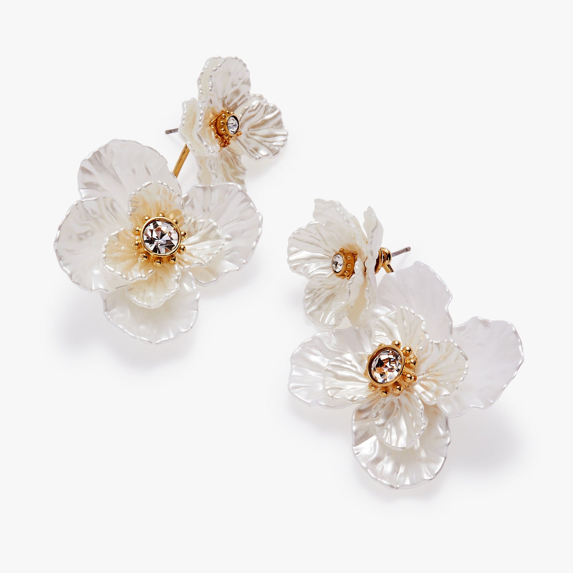 New York Botanical Garden Poppy Statement Earrings Gold