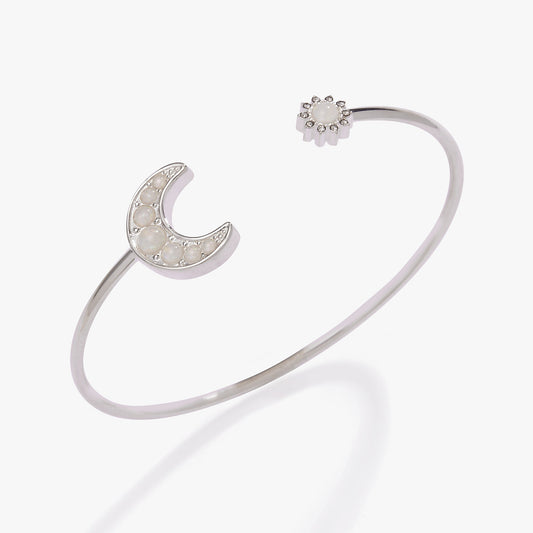 Moon + Sun Flex Cuff Silver