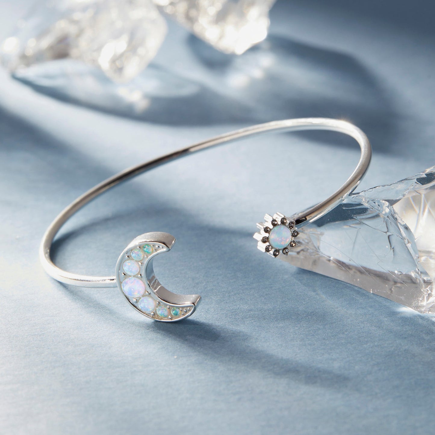 Moon + Sun Flex Cuff Silver