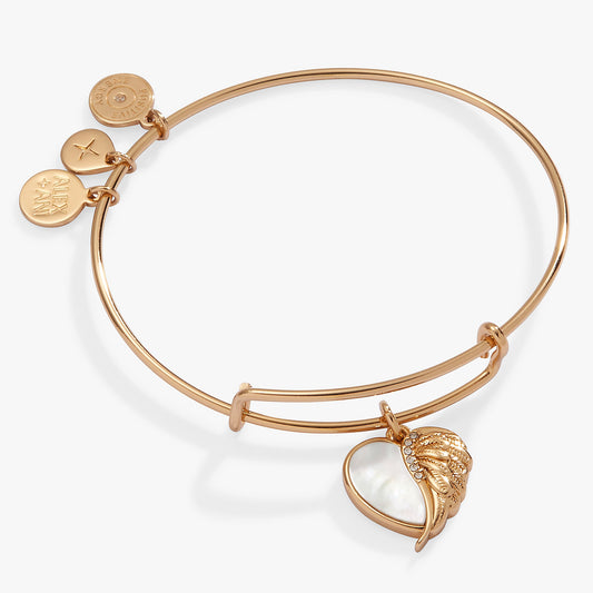 Wings of Protection Charm Bangle Gold