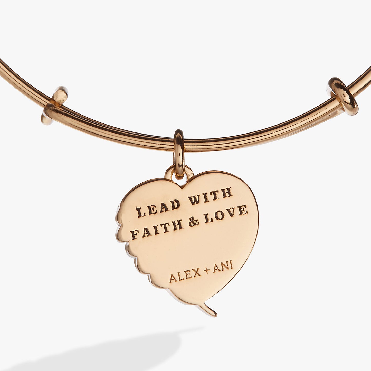 Wings of Protection Charm Bangle Gold