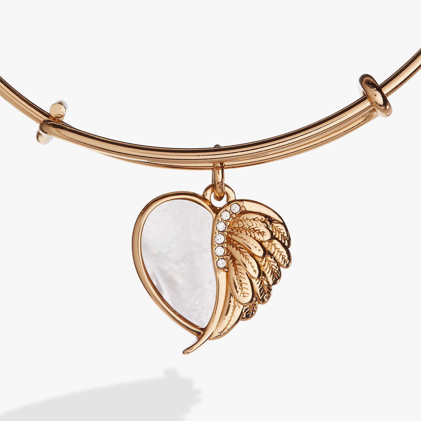 Wings of Protection Charm Bangle Gold