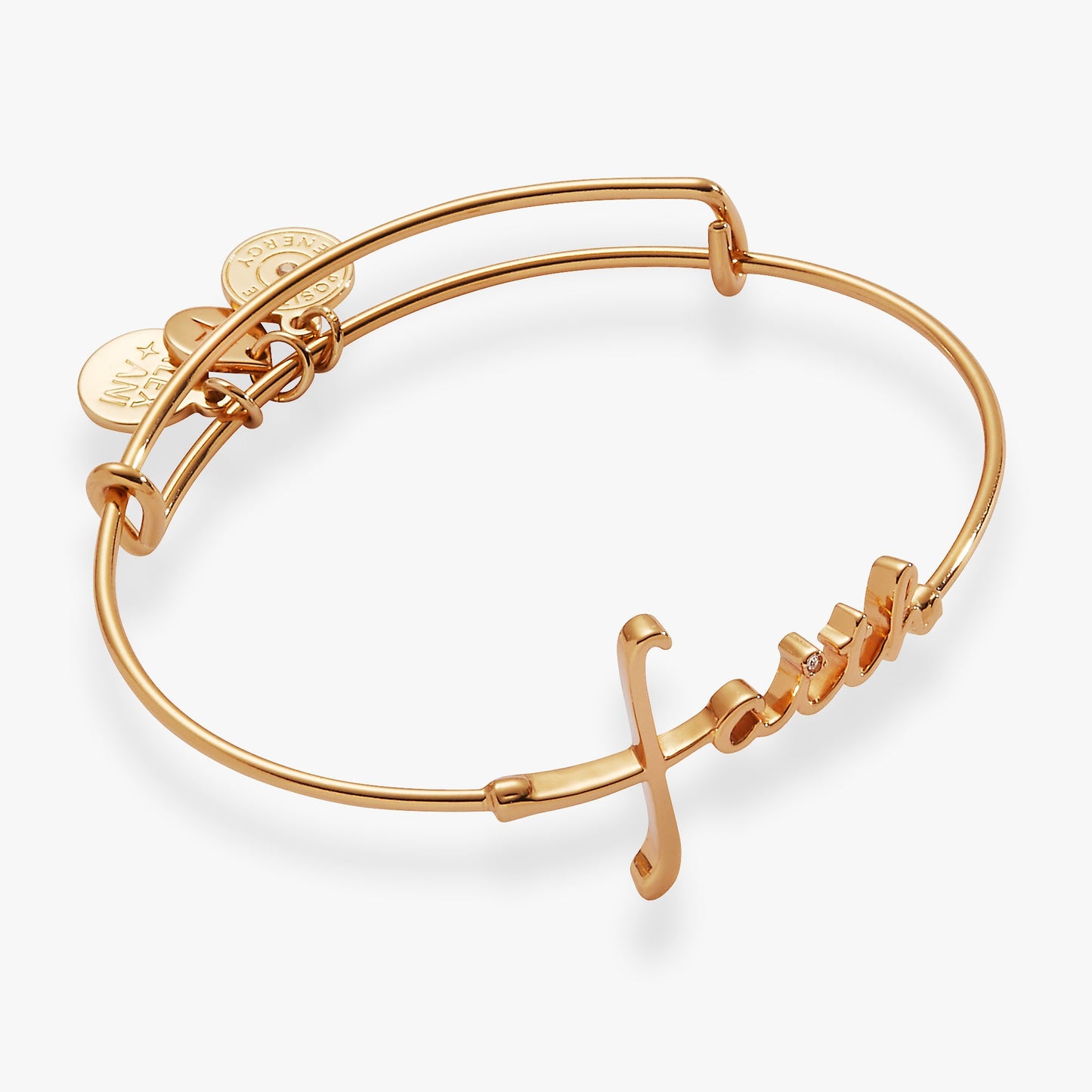 Faith In-Line Bracelet Gold