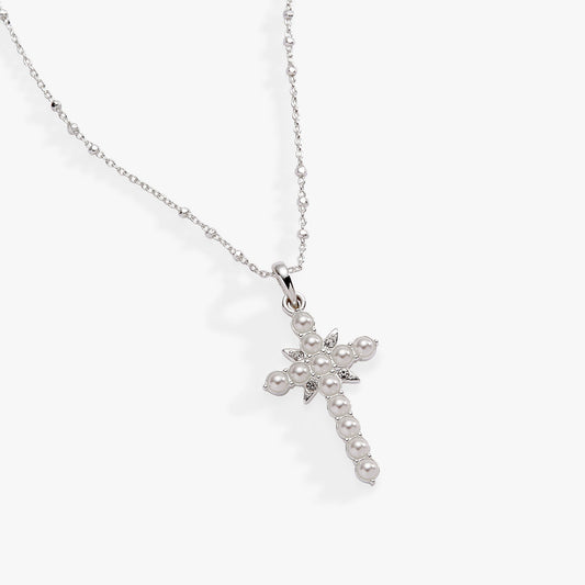 Divine Guides Cross Pendant Necklace Gold