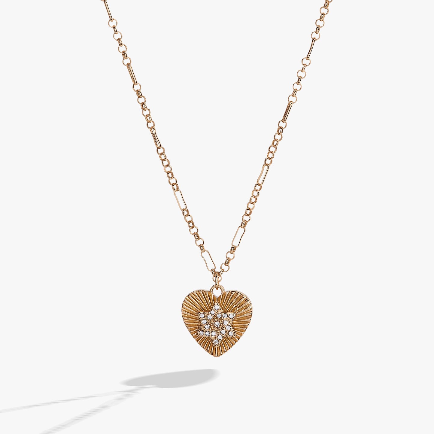Faith and Family Star of David Pendant Necklace Two Tone