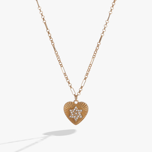 Faith and Family Star of David Pendant Necklace Two Tone
