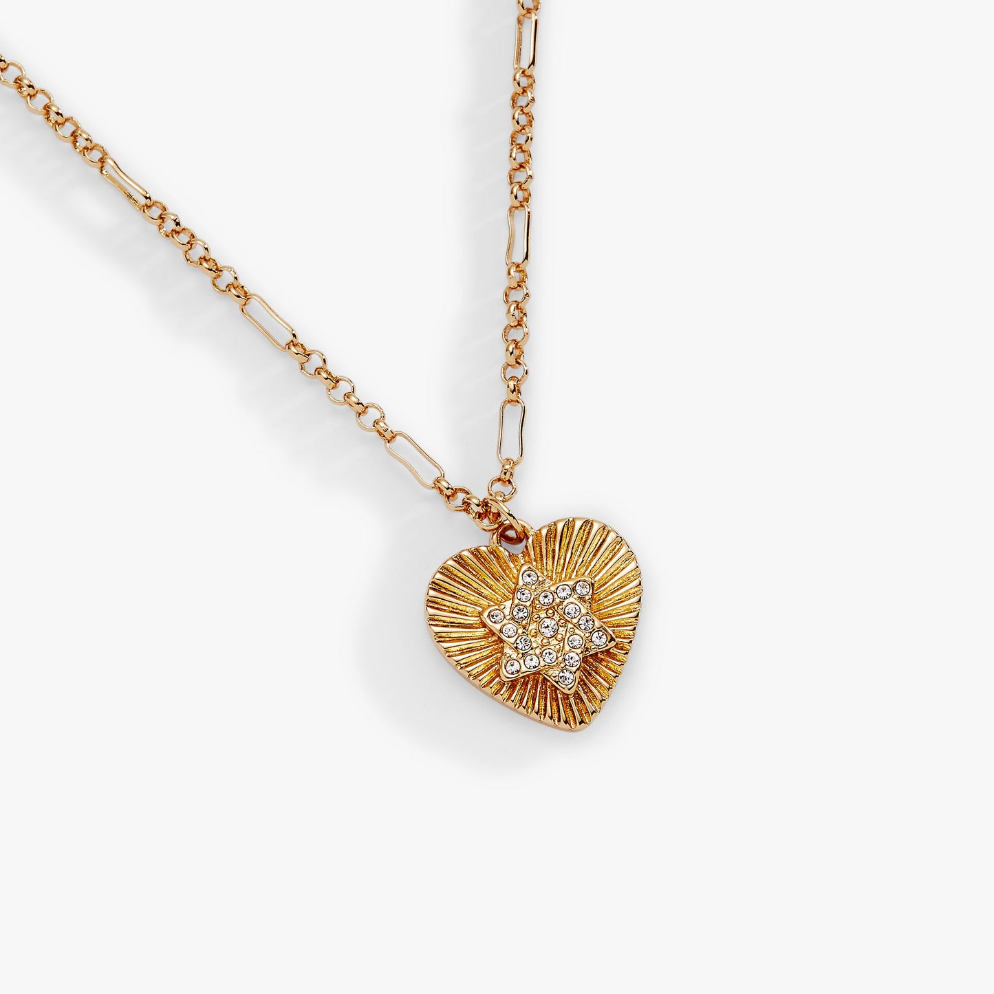 Faith and Family Star of David Pendant Necklace Two Tone