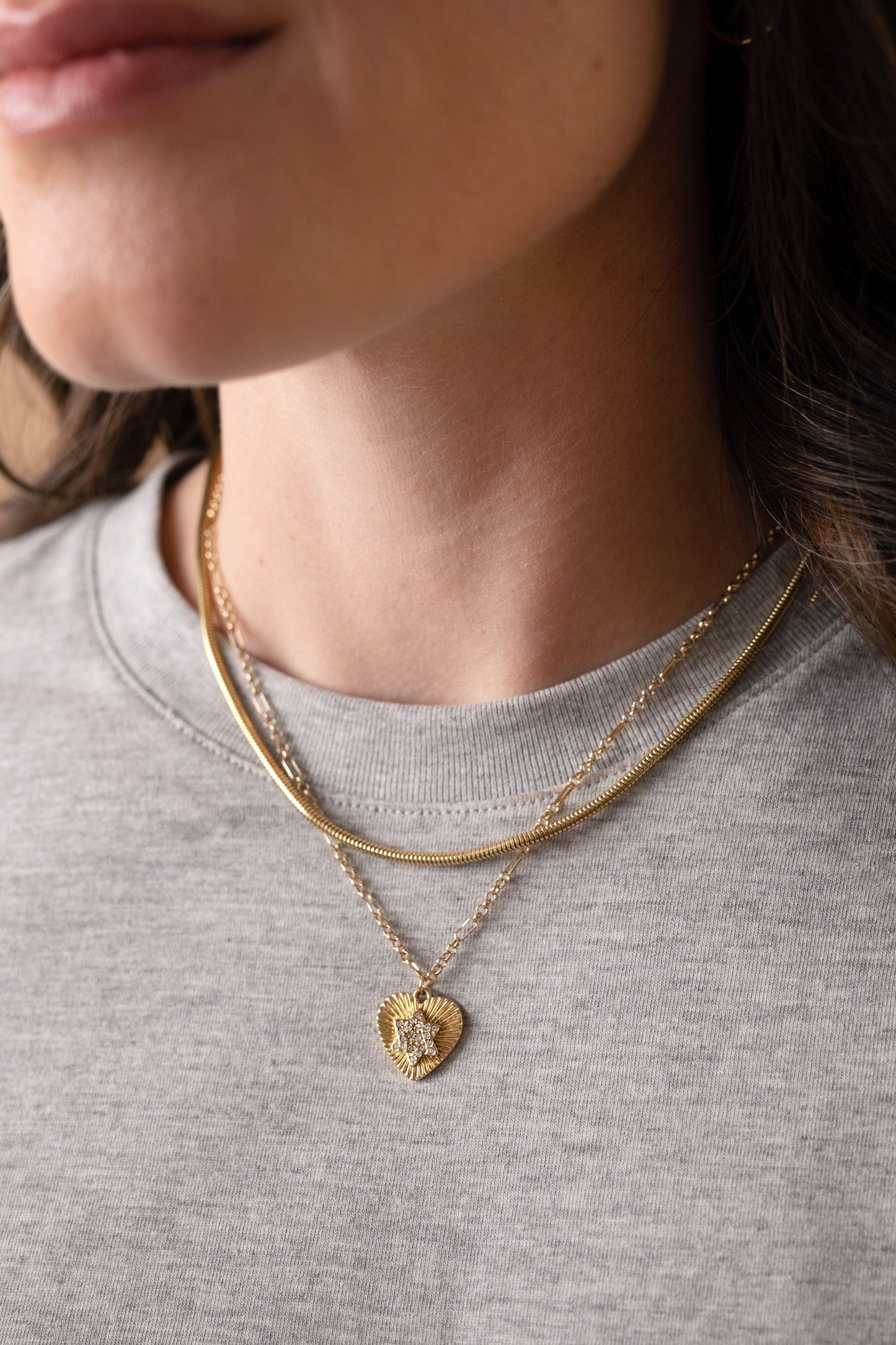 Faith and Family Star of David Pendant Necklace Two Tone