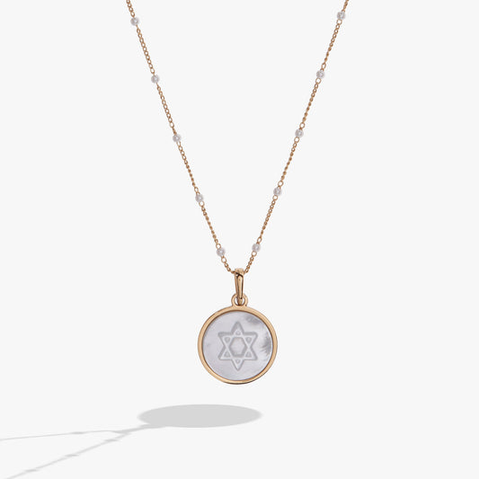 Divine Guides Star of David Pendant Necklace Gold