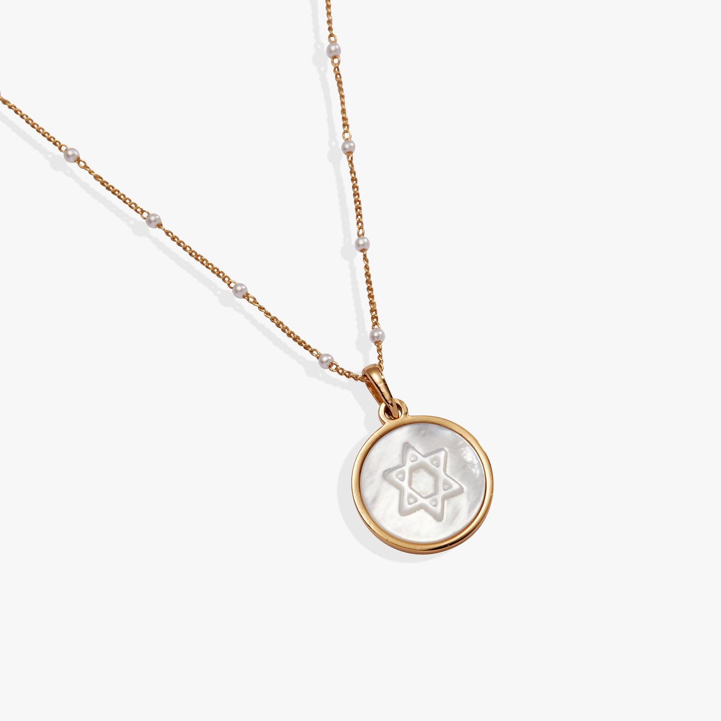 Divine Guides Star of David Pendant Necklace Gold