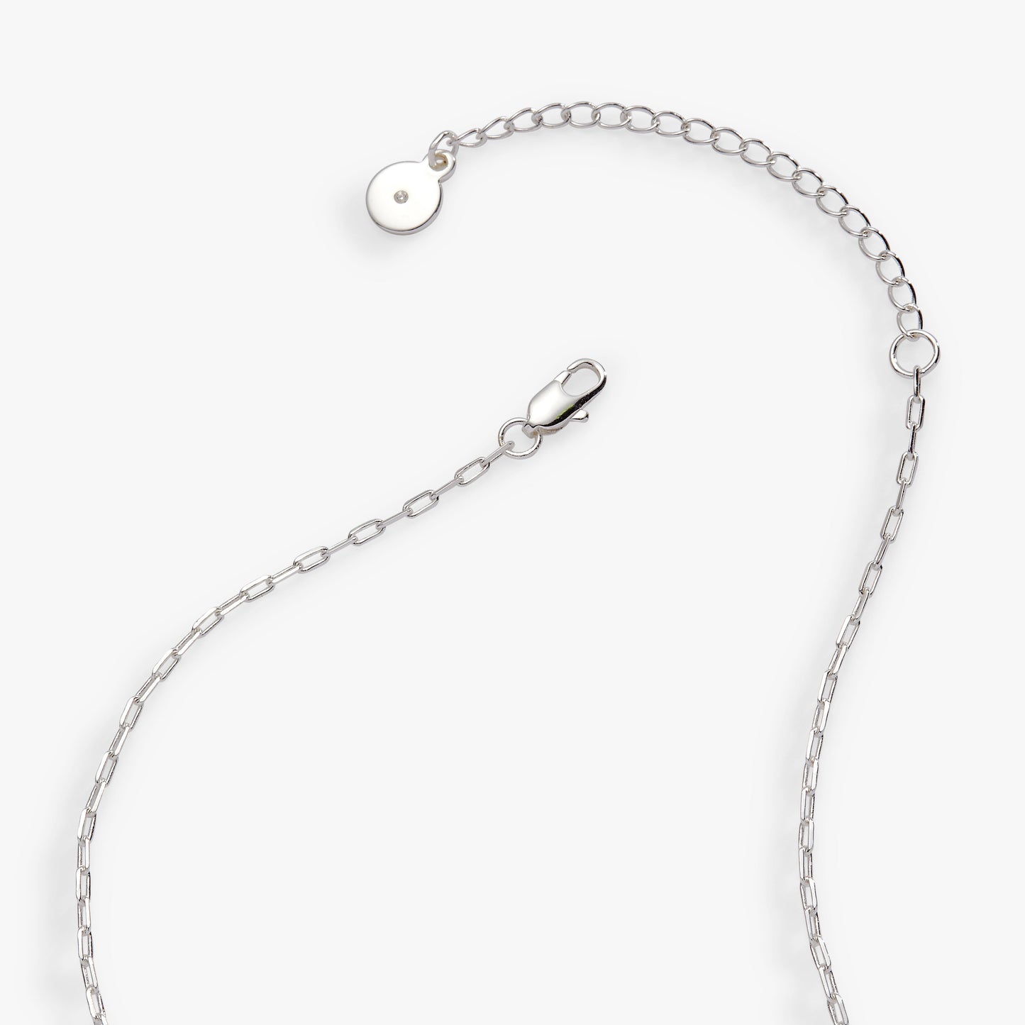 Faith and Family Rosette Pendant Necklace Silver