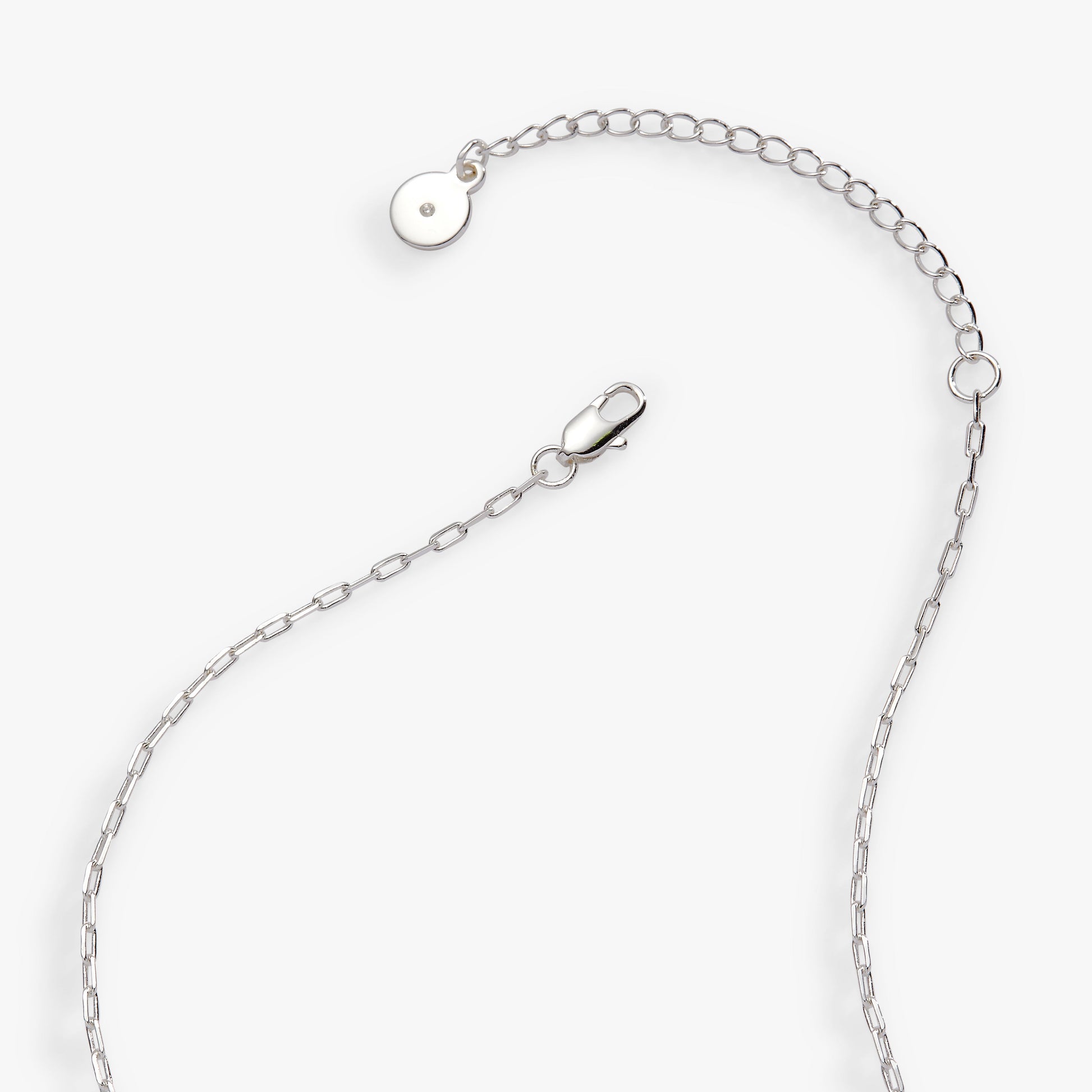 Faith and Family Rosette Pendant Necklace Silver