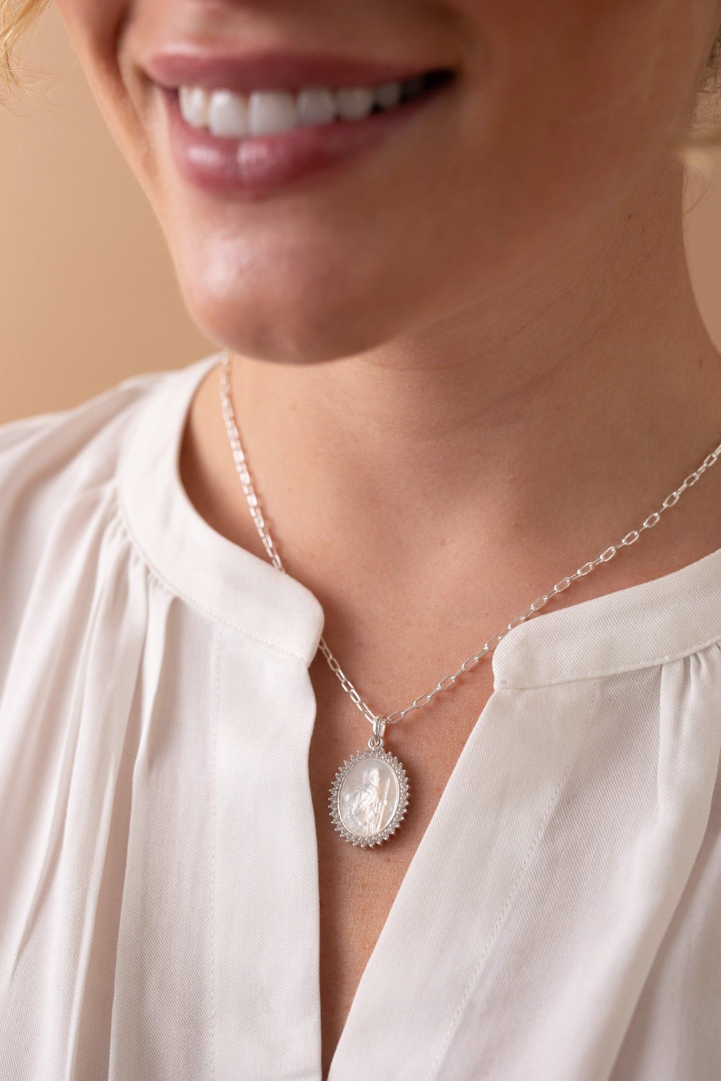 Divine Guides St. Christopher Pendant Necklace Gold