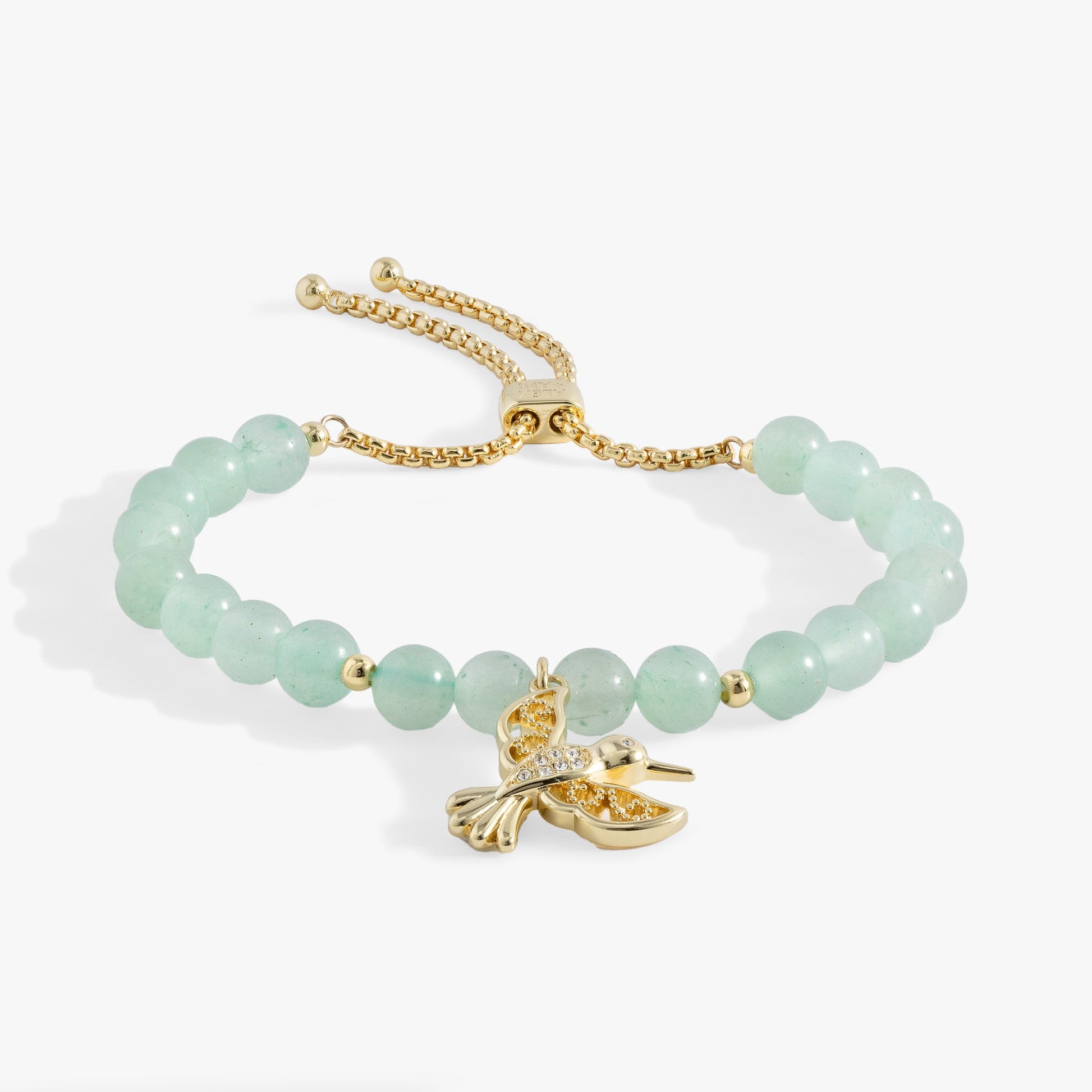 Hummingbird Gemstone Bolo Bracelet Gold