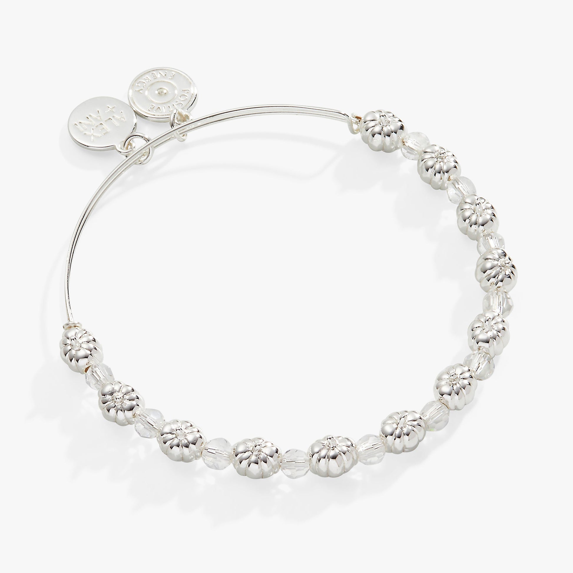 Pumpkin + Crystal Beaded Bangle Gold