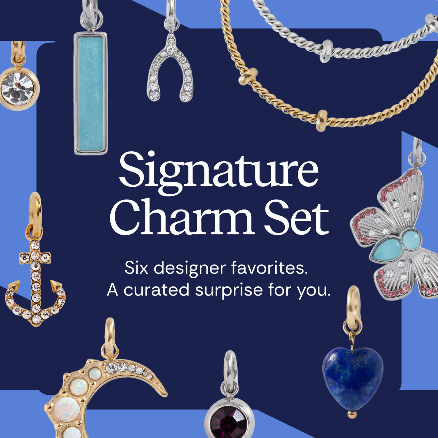 Signature Charm Set Gold